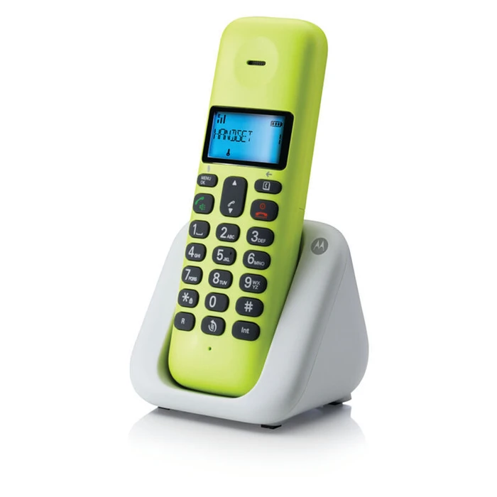 Ασύρματο Τηλέφωνο Motorola T301 Lime Lemon (Ελληνικό Μενού) με ανοιχτή ακρόαση