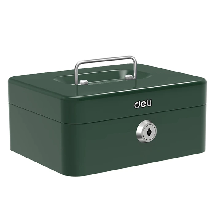 DELI Portable Mini Cash Box Green ET504