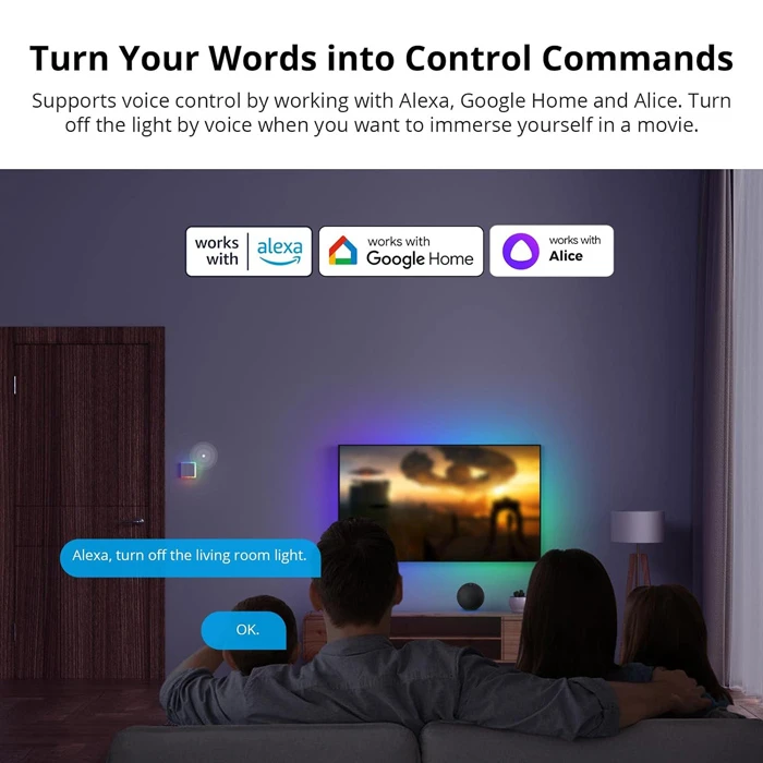 Sonoff Smart Διακόπτης T5-2c-86 Με Led Φωτισμό, Διπλός, Wi-Fi, Λευκός