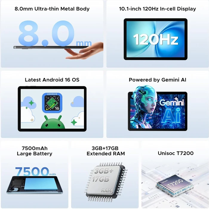 Doogee Tab G5 4G 10.1" (3GB/128GB) Μαύρο