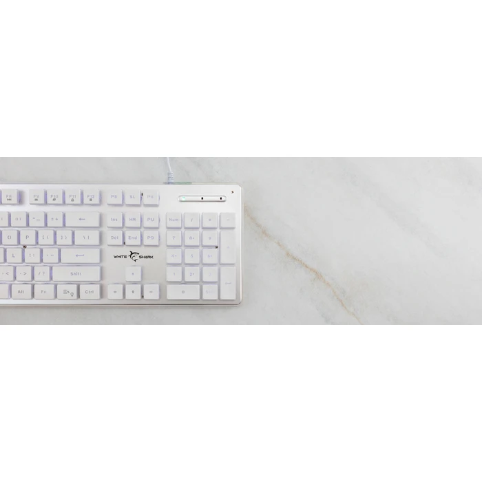 Gaming Πληκτρολόγιο White Shark Led Keyboard Gk-003241 Tachi Us Layout White