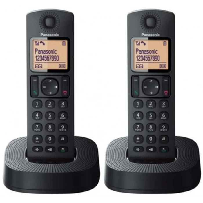 Panasonic KX-TGC312 Cordless Phone Duo Black