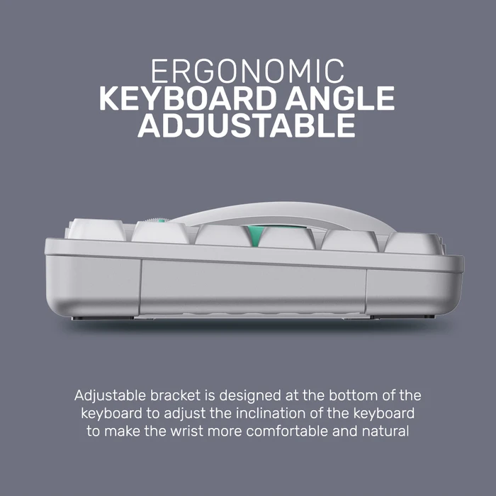Alcatroz Tetriz Air 300C Wireless Keyboard (84-key US) & Mouse Set - Winter White