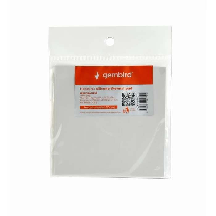 Thermal Pad Gembird HEATSINK SILICONE 100x100x1mm