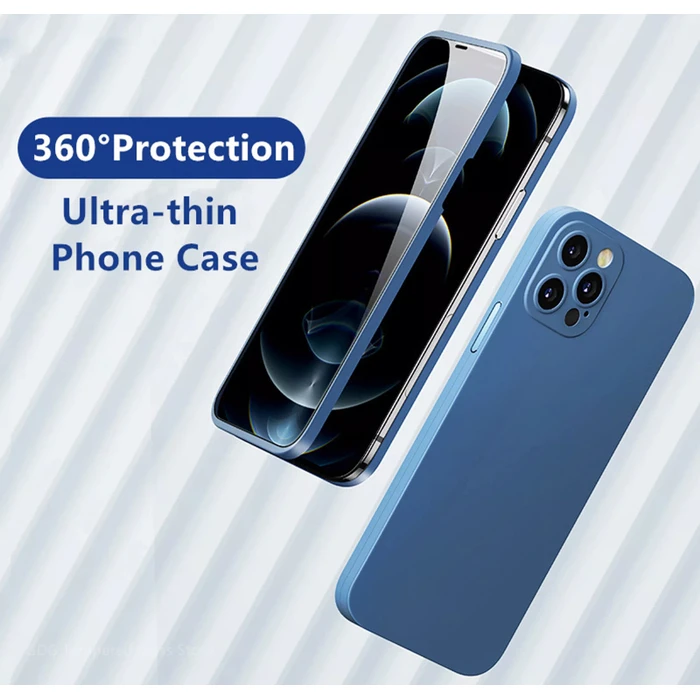 Θήκη Κινητού Powertech & tempered glass 2.5D TGC-0006, iPhone 12 Pro Max, μπλε