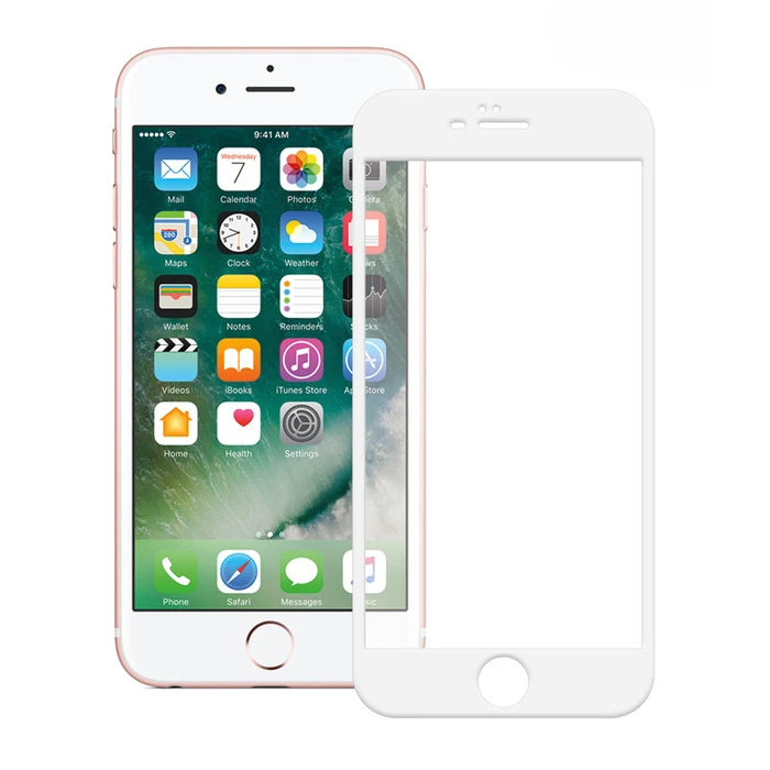Screen Protector Powertech 5D Full Glue για iPhone 6 Plus, White