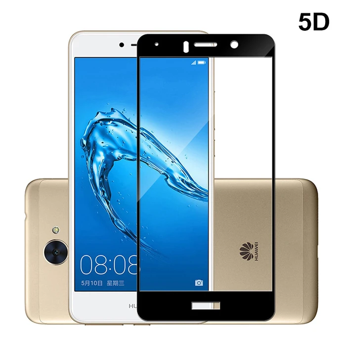 Screen Protector Powertech 5D, Full Glue, Huawei Y7/Y7 Prime (2017), μαύρο