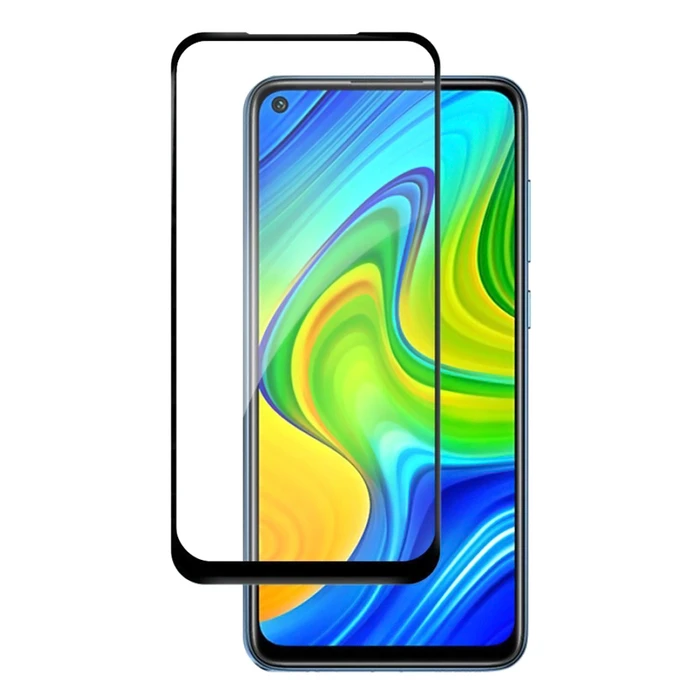 Screen Protector Powertech 5D, full glue, για Xiaomi Redmi Note 9, μαύρο