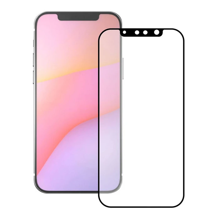 Screen Protector Powertech tempered glass 5D TGC-0516, iPhone 13 Mini, full glue, μαύρο