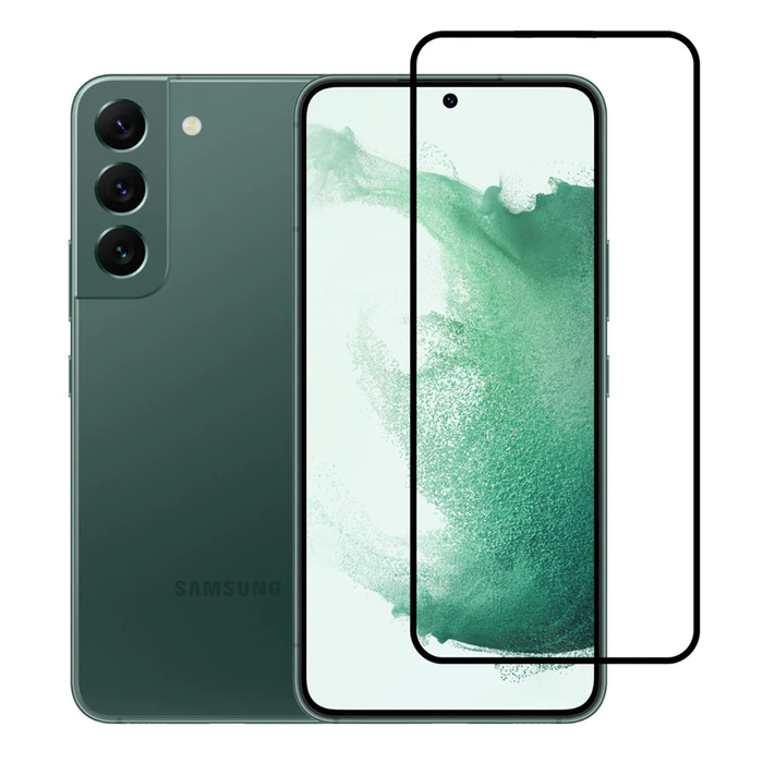 Screen Protector Powertech Tempered Glass 3D TGC-0551, full glue, Samsung S22+ 5G, μαύρο