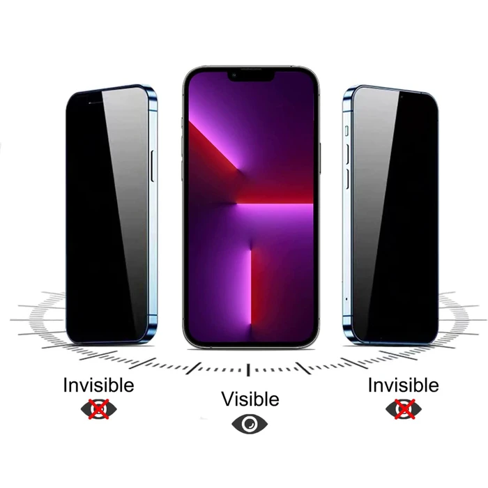 Προστατευτικό Οθόνης Powertech Tempered Glass Emery Private 5D Tgc-0776 για iPhone 14 Pro Max, Full Glue