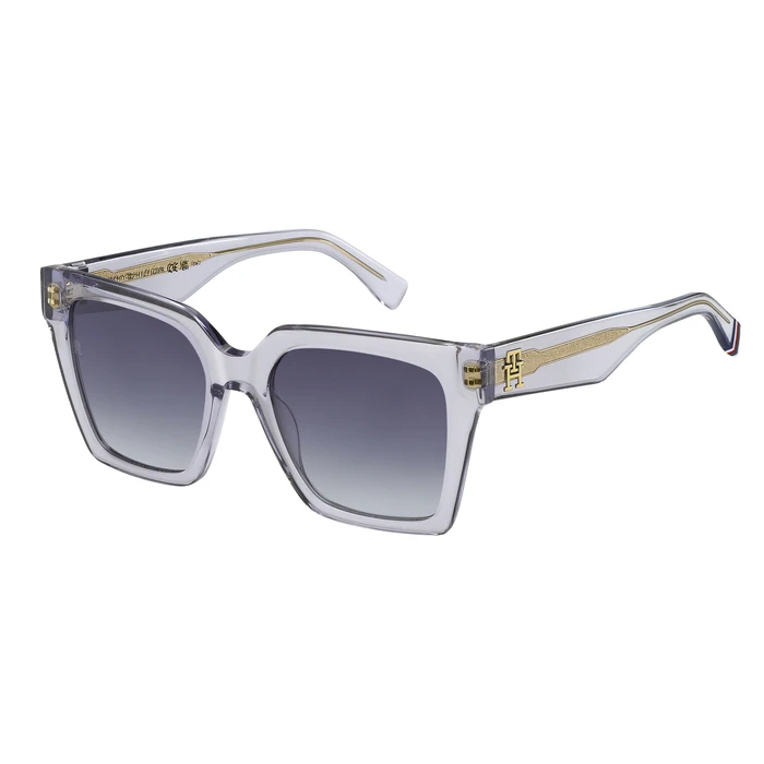 Tommy Hilfiger Women's Sunglasses TH-2100-S-KB7 (53/19/140) - Grey Acetate Frame, Grey / Grey Azure Lenses, Category 3 UV400