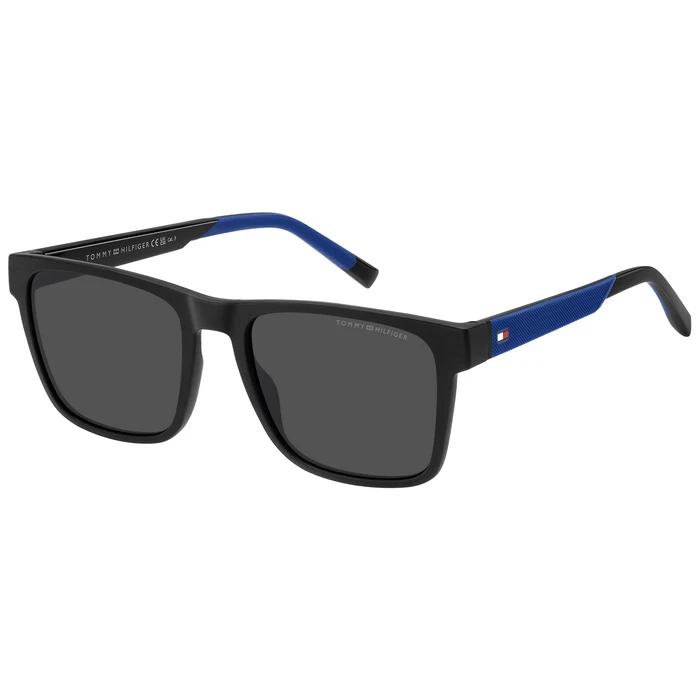 Tommy Hilfiger Men's Sunglasses TH-2144-S D51/IR (55/19/145) Black Frame Grey Lens