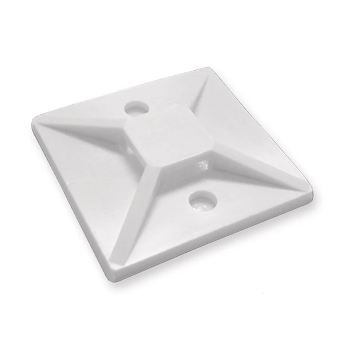 Αυτοκόλλητη Βάση Δεματικών, Powertech 30 x 30, 50τεμ, White