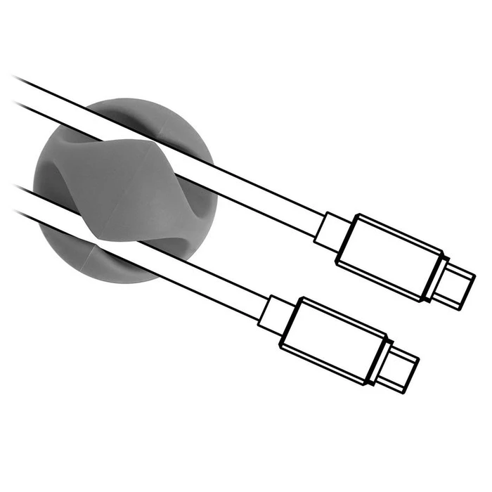 Οργανωτής Καλωδίων Powertech Σιλικόνης TIES-010, 2 Καλωδίων, 6τμχ