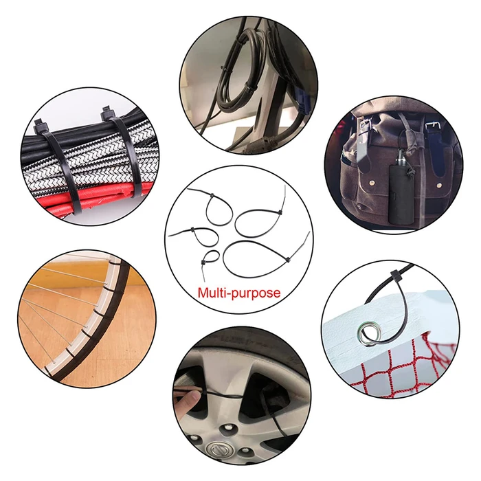 Δεματικά Καλωδίων Powertech TIES-062, 400x7.5mm, μαύρα, 100τμχ