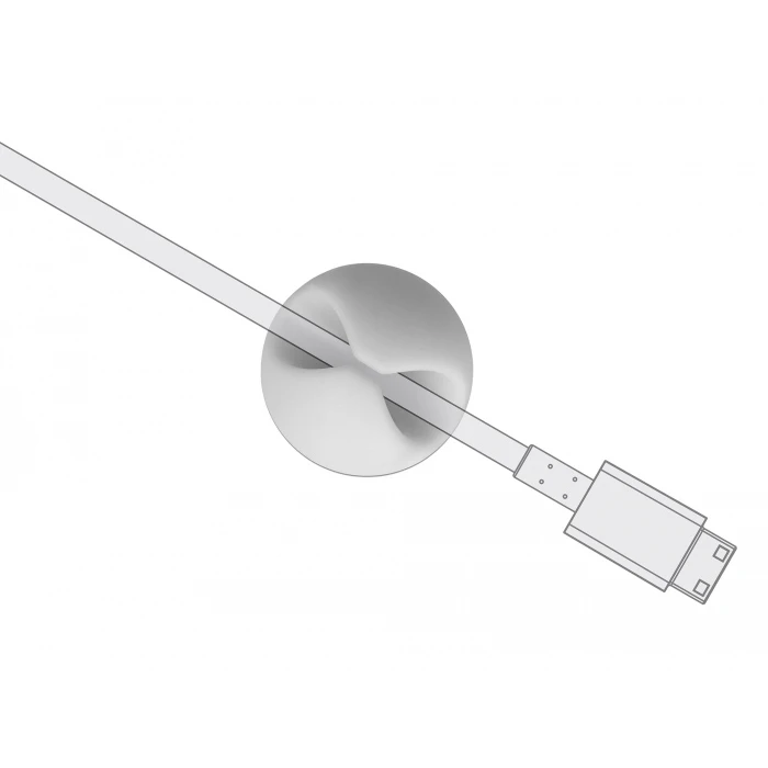 Οργανωτές Καλωδίων Powertech TIES-075, 1 θέση, Φ9mm, λευκό, 10τμχ