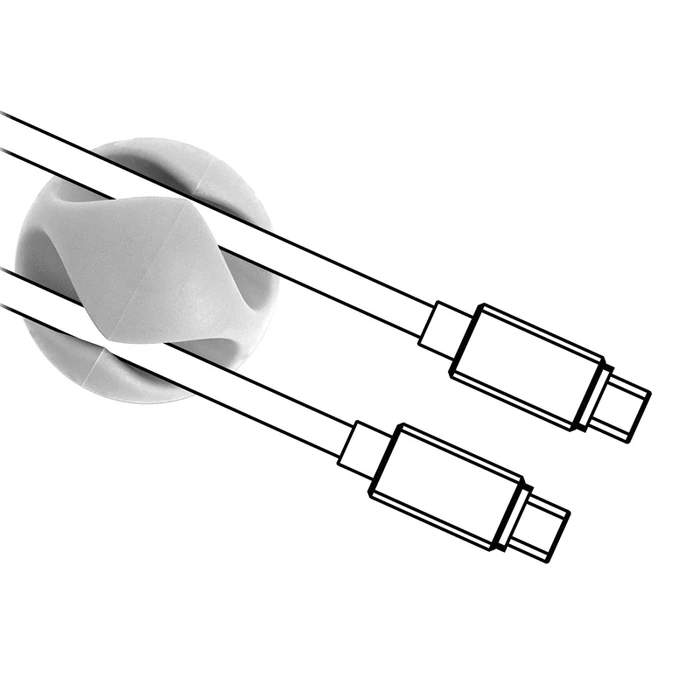 Οργανωτές Καλωδίων Powertech TIES-076, 2 θέσεις, Φ7mm, λευκό, 10τμχ