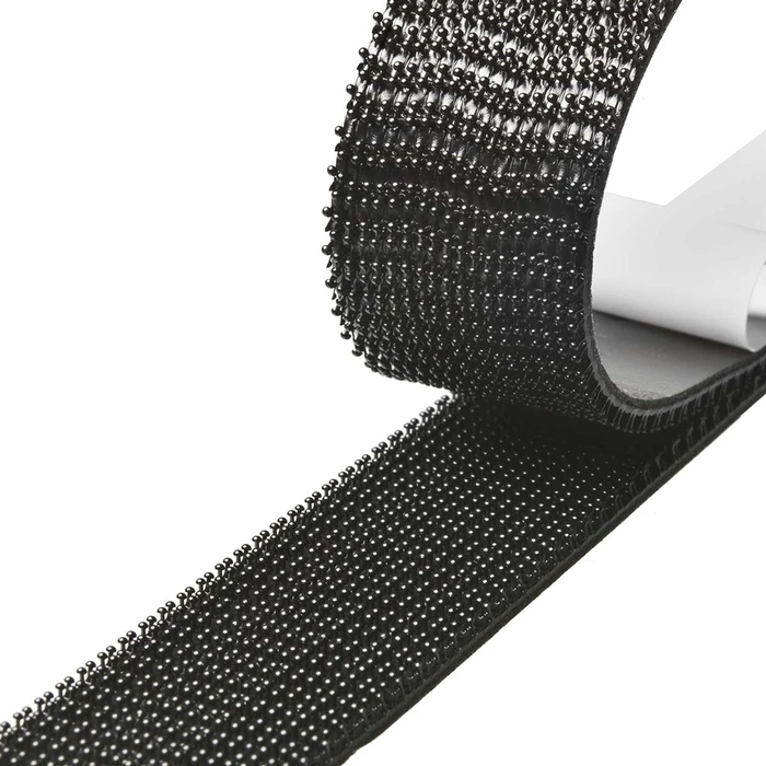 Αυτοκόλλητη Ταινία Powertech τύπου dual lock χριτς χρατς TIES-078, 25mm, 2.5m, Μαύρη