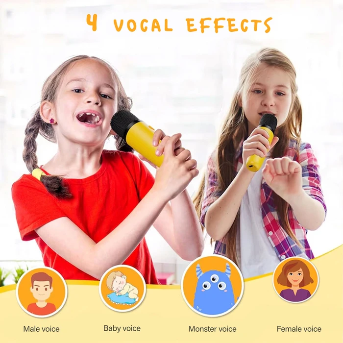 Karaoke Lamtech Bt5.4 Rgb Kid Speaker Yellow With Mic Tigronie