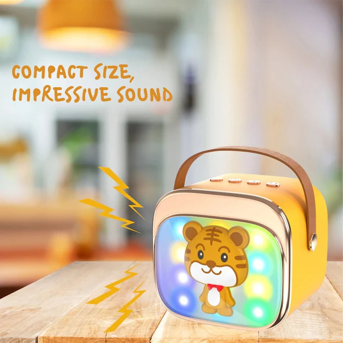 Karaoke Lamtech Bt5.4 Rgb Kid Speaker Yellow With Mic Tigronie