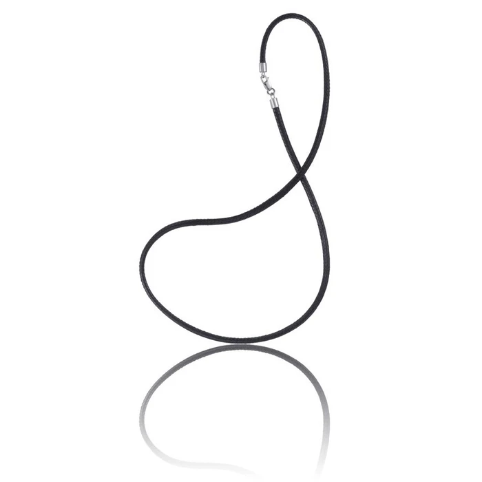 Γυναικείο Κολιέ Time Force Tj1113C0170 (45cm) Δερμάτινο, Silver Black