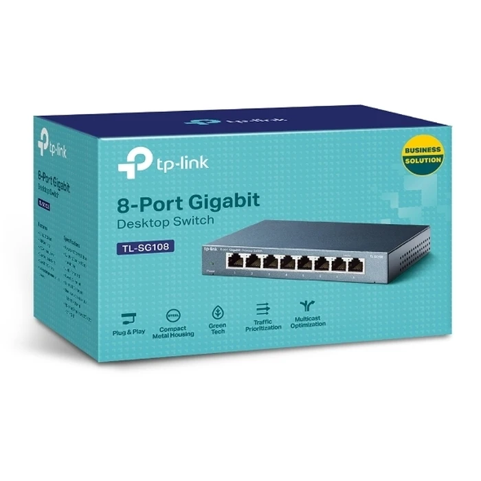 Network Switch TP-Link Desktop TL-SG108 8 Θυρών, 10/100/1000Mbps, Ver. 4.0