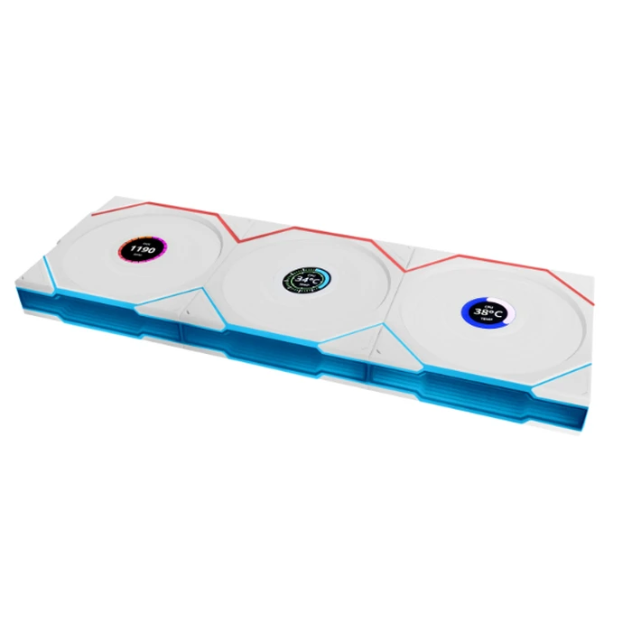 Case Fan 12cm Lian Li UNI FAN TL-LCD Wireless Reverse White (3pcs & controller)