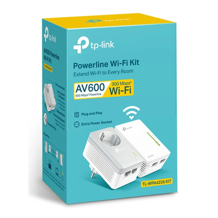 Powerline TP-Link Wi-Fi Kit TL-WPA4226-KIT, AV600 600Mbps, Ver: 4.0