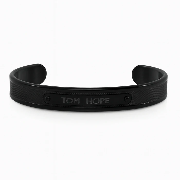 Βραχιόλι Unisex Tom Hope Tmblack (15cm) από Ατσάλι Black