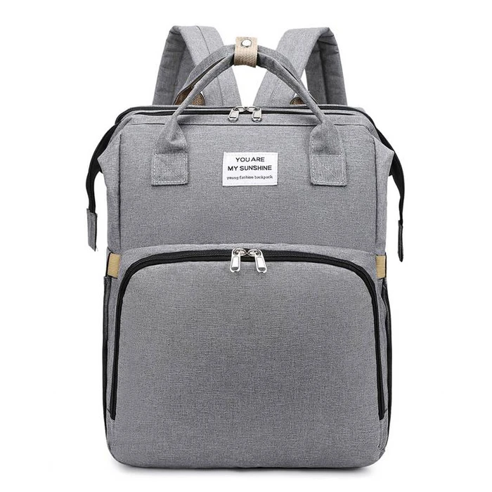 Τσάντα Πλάτης & Παιδικό Κρεβατάκι Tmv-0055, Αδιάβροχη, Γκρι