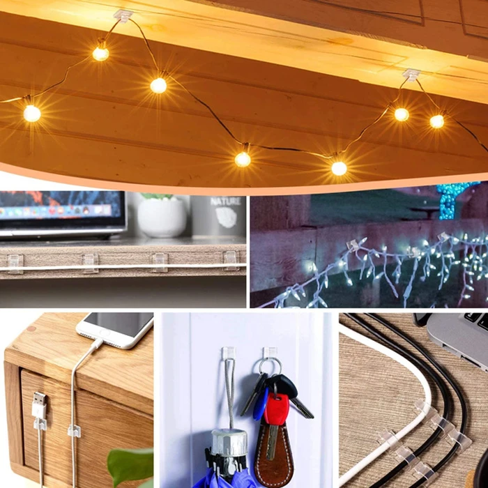 Οργανωτής Καλωδίων TOOL-0090, 5x8mm, διαφανές, 50τμχ