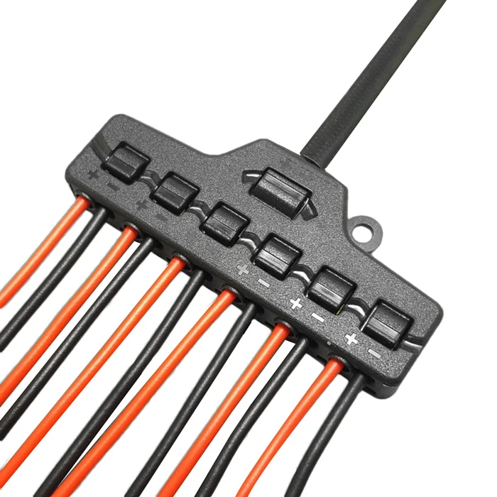 Splitter Block Tool-0095 Για Led Καλωδιοταινίες, 6-Port, Μαύρο