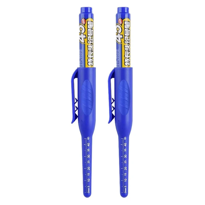 UNBRANDED Ανεξίτηλος μαρκαδόρος σημαδέματος με μακριά μύτη 45mm μπλε 2τμχ