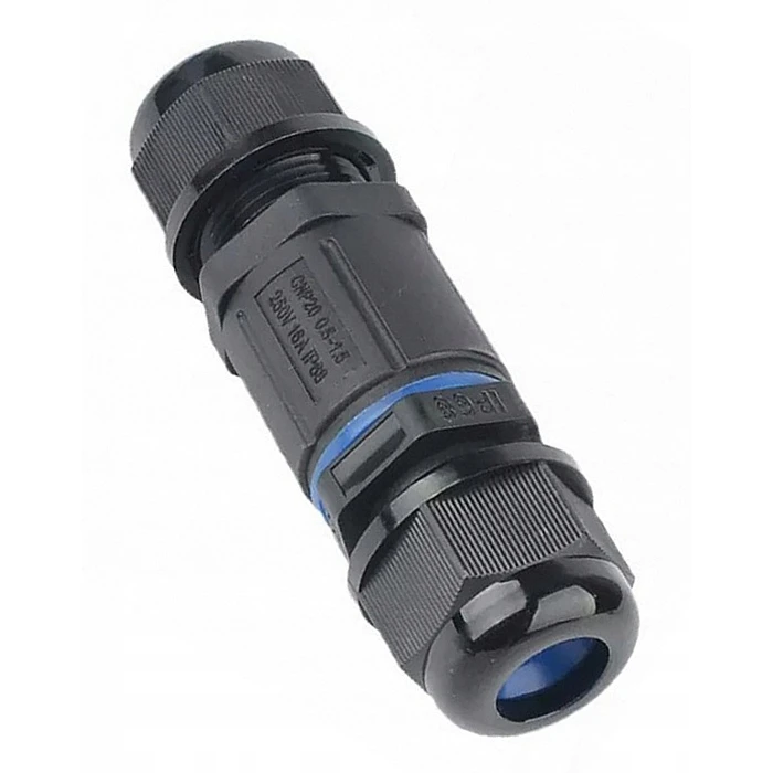 POWERTECH αδιάβροχος σύνδεσμος καλωδίων τροφοδοσίας TOOL-0112 3pin IP68 μαύρος