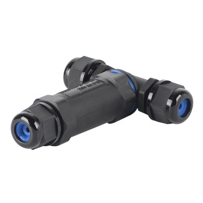 POWERTECH αδιάβροχος σύνδεσμος καλωδίων τροφοδοσίας τύπου ταφ 3pin IP68 μαύρος