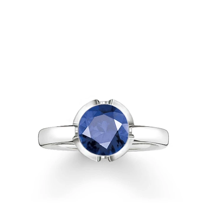 Γυναικείο Δαχτυλίδι Thomas Sabo 034-048-32-52 (52) από Ασήμι Blue, Silver