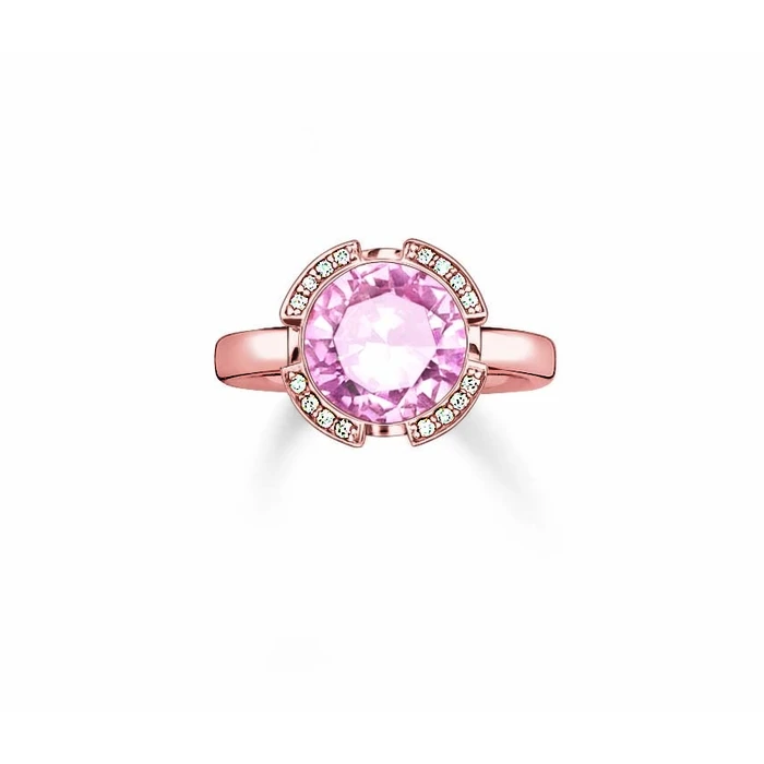 Γυναικείο Δαχτυλίδι Thomas Sabo 038-633-9-52 (52) από Ασήμι Silver, Rose Gold