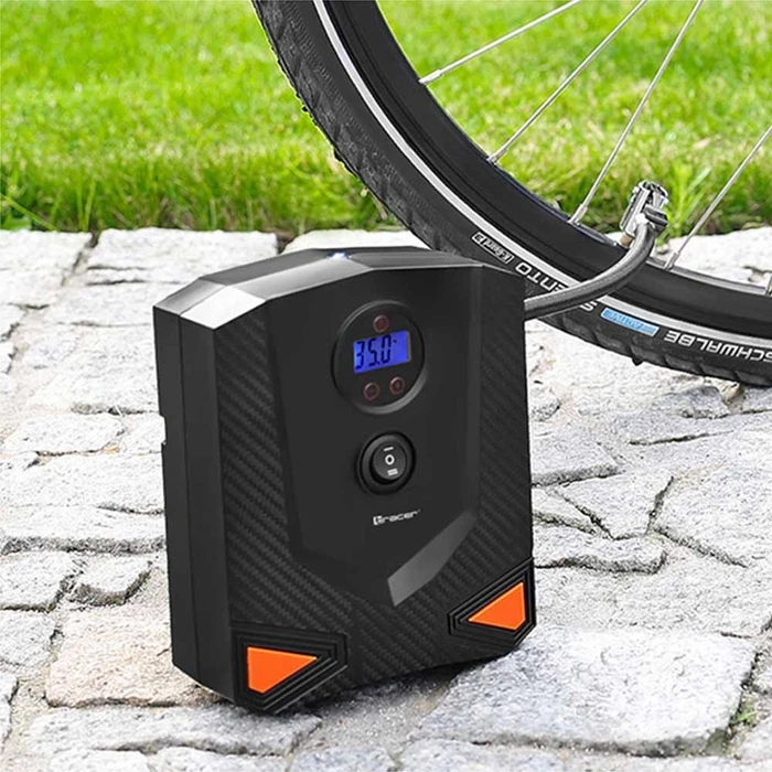 Ηλεκτρική Τρόμπα Αυτοκινήτου Tracer Electronic Manometer Dc 12v With Lcd Screen For Car/Motor/Bike/Ball 120w