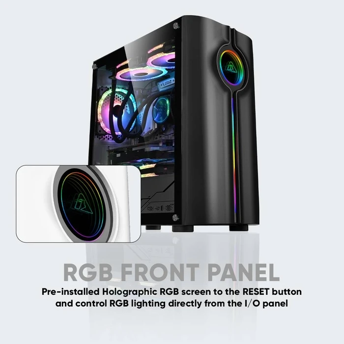 Κουτί Η/Υ Armaggeddon TRON HOLO 3 MATX Black