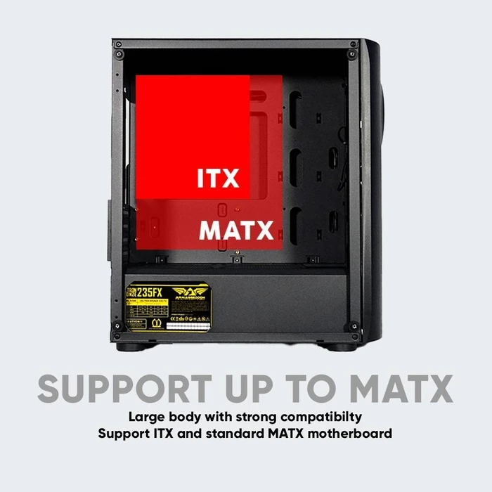 Κουτί Η/Υ Armaggeddon TRON HOLO 3 MATX Black