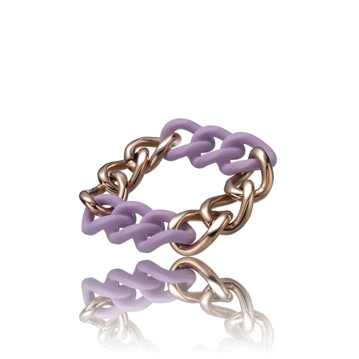 Γυναικείο Βραχιόλι Time Force Ts5148Bp από Ατσάλι Lila/Bronze