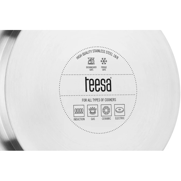 Teesa Cook Expert Single Hand Stainless Steel Cookware Set with Removable Handle (3 pcs)