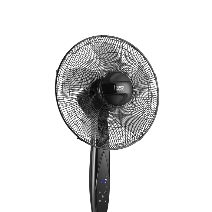 Teesa TSA8065 17"/44 cm Floor Fan 50W with Remote Control, Black