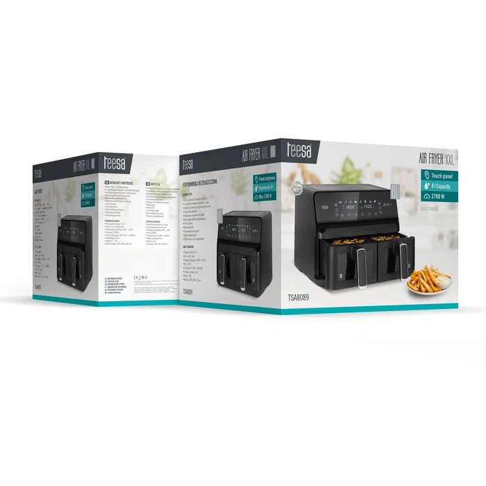 Teesa Air Fryer DUAL POT XXL 8L TSA8089 (2700W)