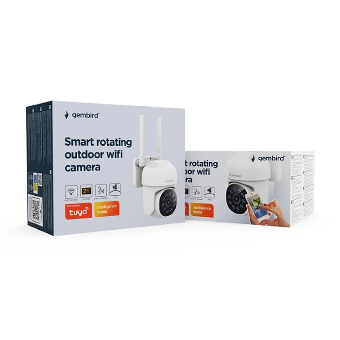 Κάμερα IP Gembird Smart Rotating 355o Outdoor 2k Qhd White