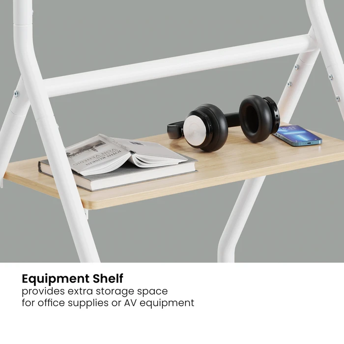 Βάση Τηλεόρασης Brateck Δαπέδου Ttf13E-46Fw Για 37-86" Έως 80Kg, Με Ράφι & Ροδάκια