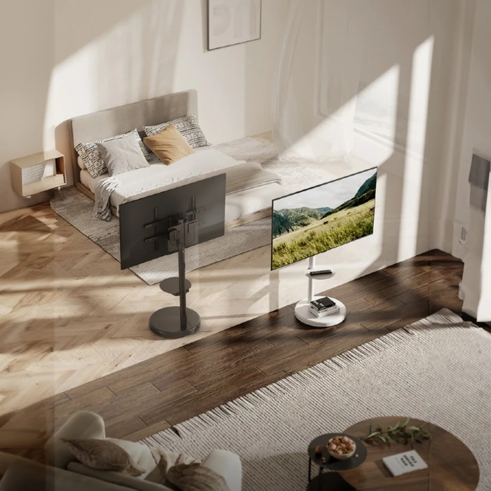 Βάση Τηλεόρασης Gembird Metal With Caster Wheels 37'-86' Max Vesa 600X400 White