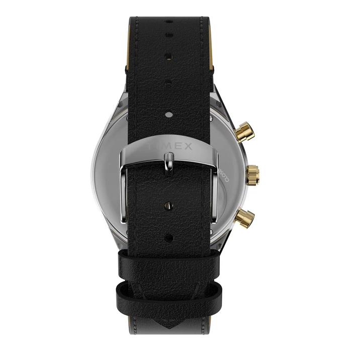 Timex Men's Analog Quartz Watch 42mm TW2W64300 - Black Leather Strap