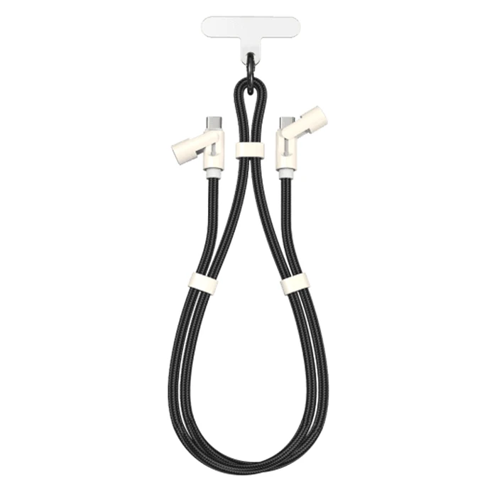 SBOX καλώδιο USB Type-C σε Type-C (lanyard) 1.5m Μαύρο, 60W